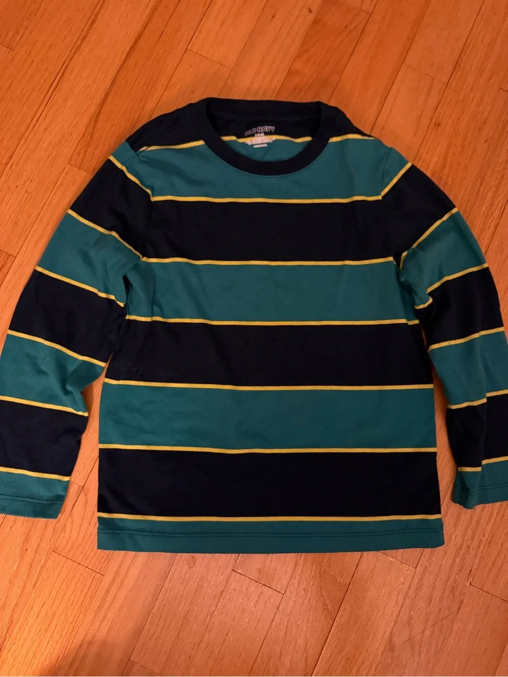 Old navy boys 6/7Long Sleeve Tee - Teal, Navy & Yellow